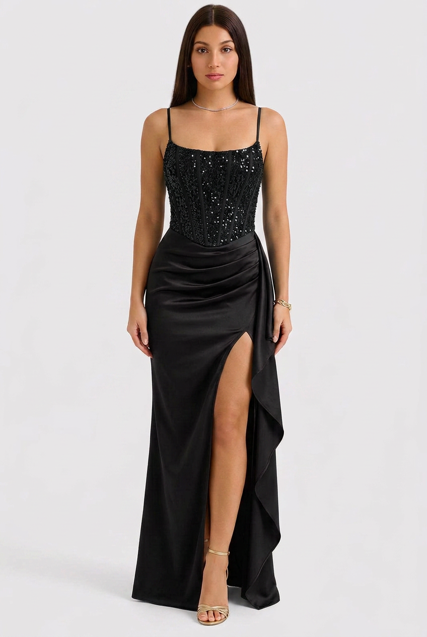 Elara | Sequin Corset Evening Dress