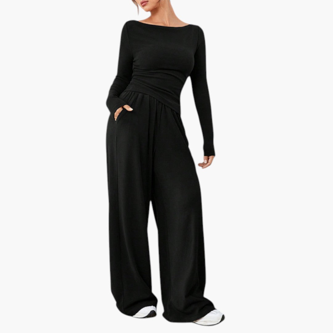 Women's Set with Loose Fit and Long Sleeves