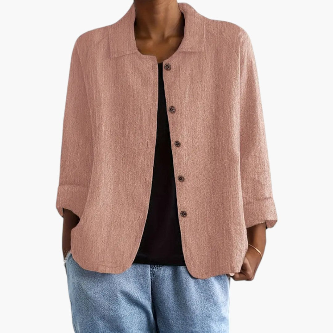 Bavane | Women's Top with Button Closure and Long Sleeves