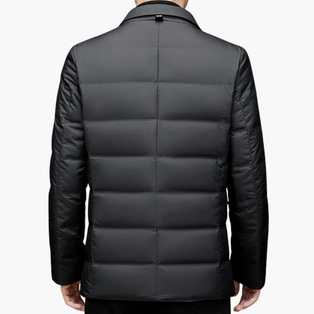 Men's Blazer Jacket with Buttons and Side Pockets