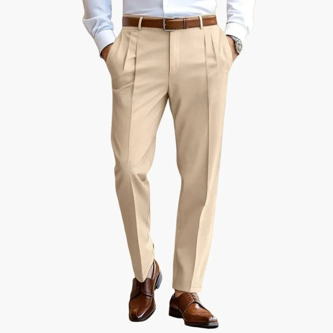 Bavane | Men's Pleated Trousers with Waistband