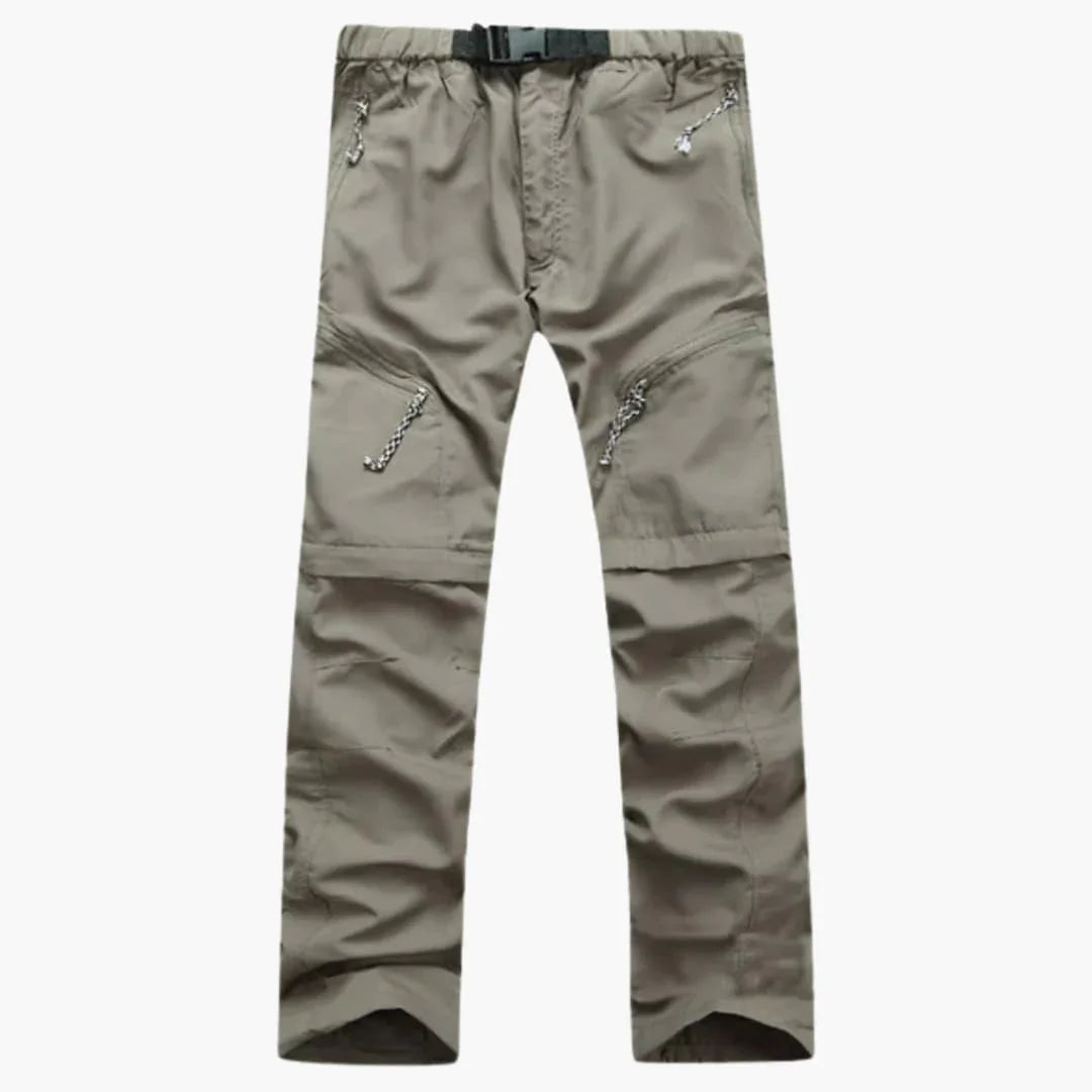 Men's Cargo Pants with Adjustable Waist and Removable Legs