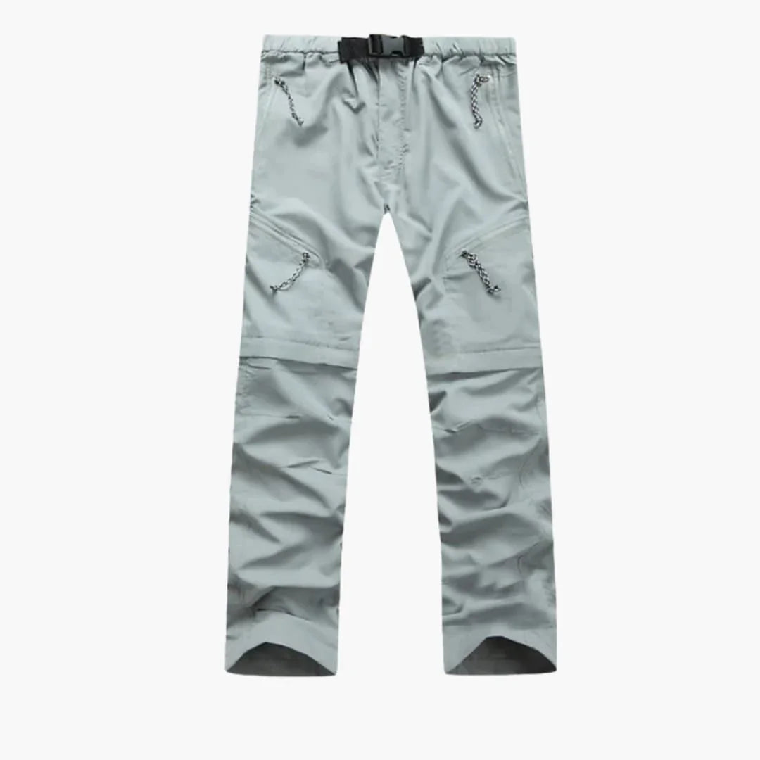 Men's Cargo Pants with Adjustable Waist and Removable Legs