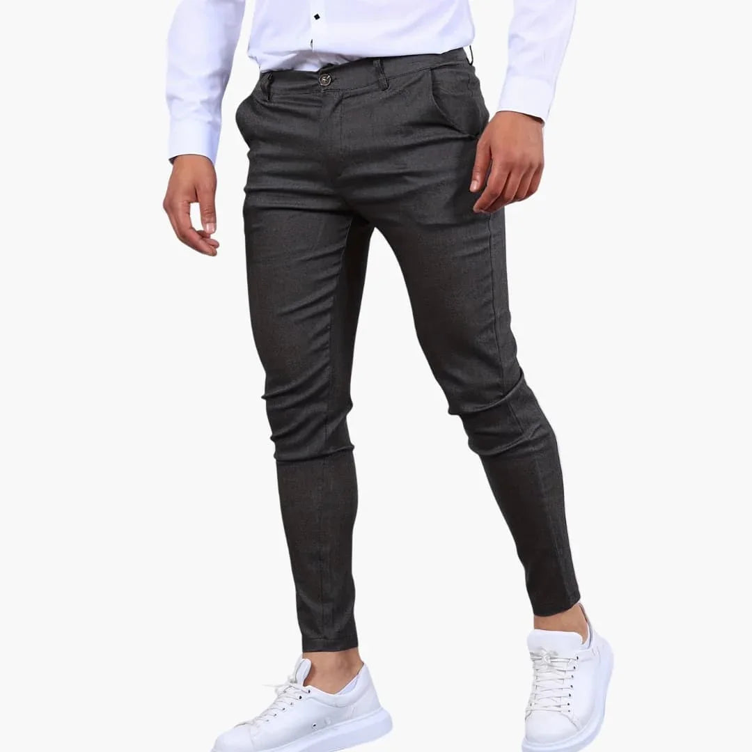 Men's Chino Pants with Waistband and Side Pockets