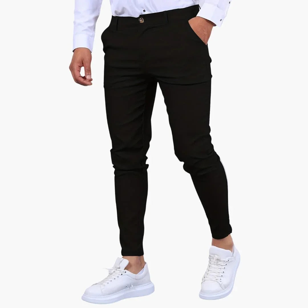 Bavane | Men's Chino Pants with Waistband and Side Pockets