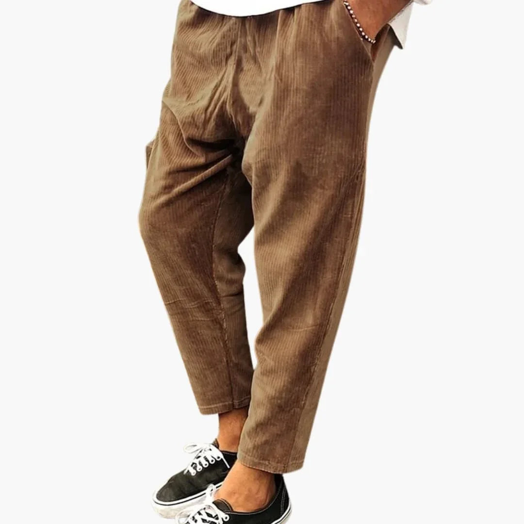 Bavane | Men's Corduroy Trousers with Waistband and Side Pockets