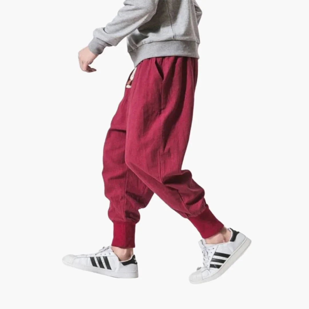 Men's Harem Pants with Drawstring