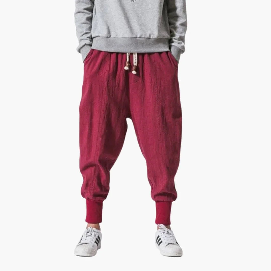 Men's Harem Pants with Drawstring
