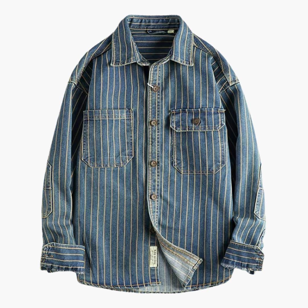 Bavane | Men's Shirt with Striped Surface