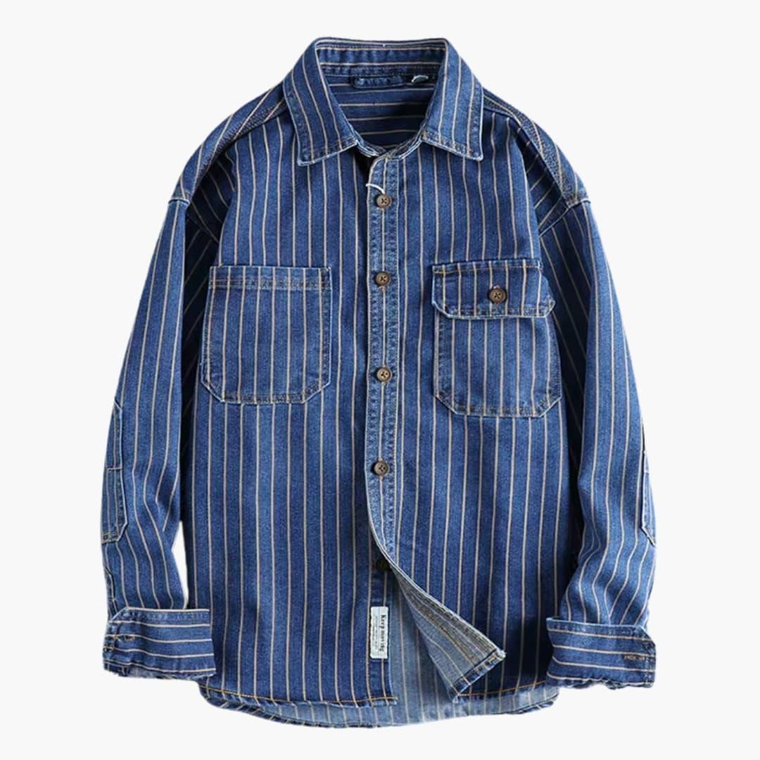 Men's Shirt with Striped Surface