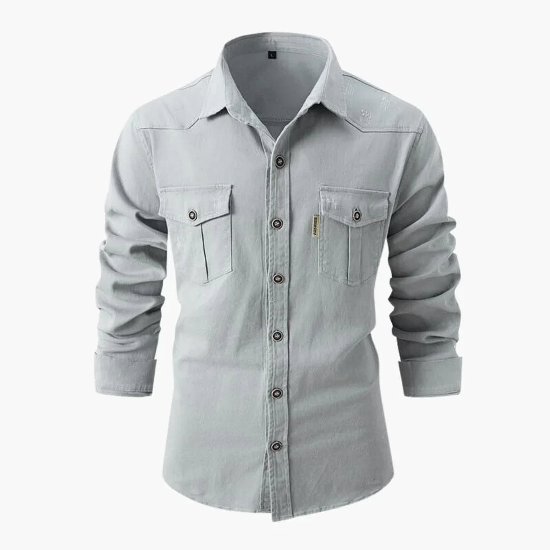 Bavane | Men's Shirt with Button Placket and Pockets