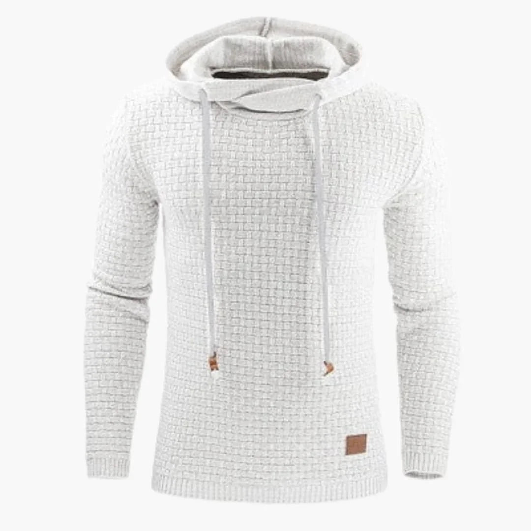 Men's Hoodie with Hood and Ribbed Cuffs