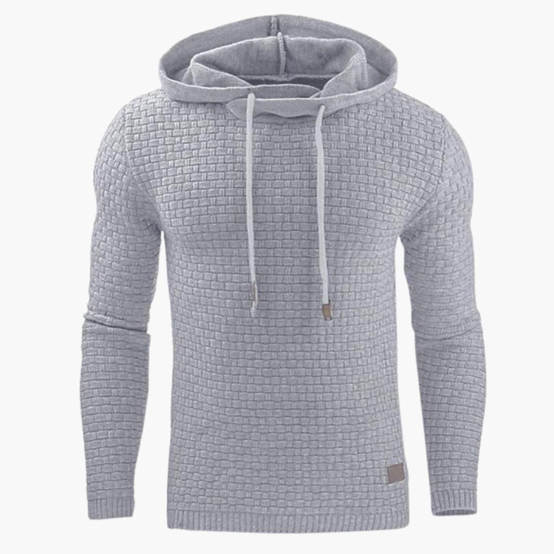 Men's Hoodie with Hood and Ribbed Cuffs