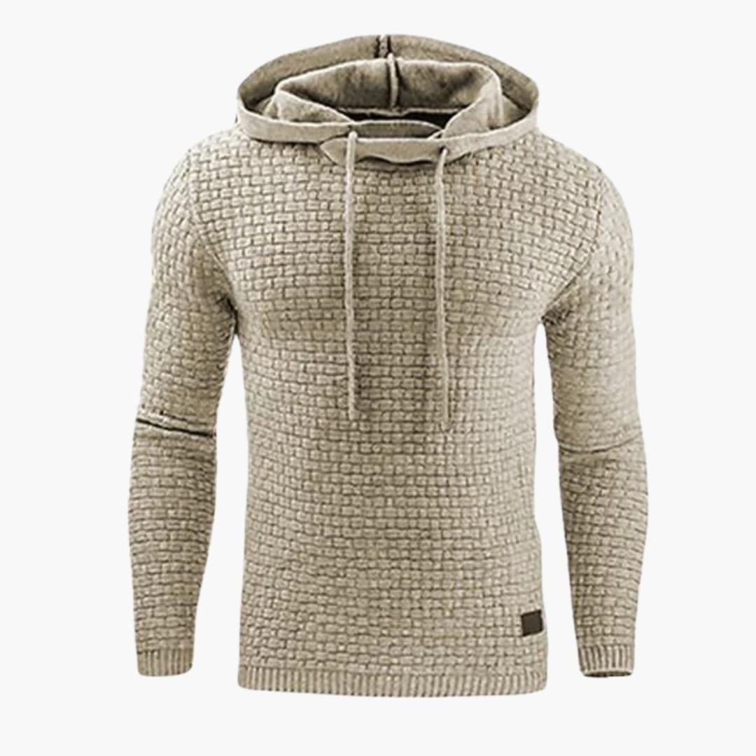 Men's Hoodie with Hood and Ribbed Cuffs