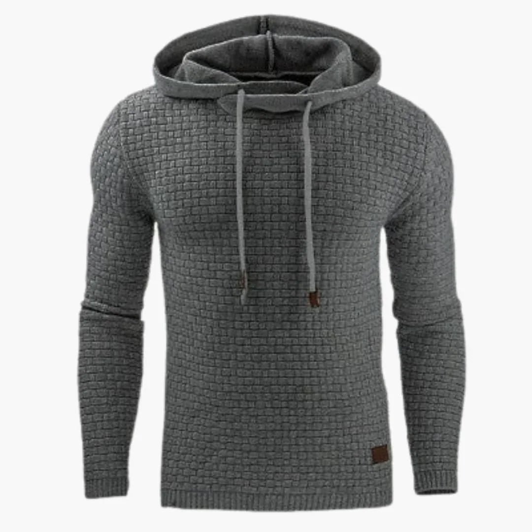 Men's Hoodie with Hood and Ribbed Cuffs