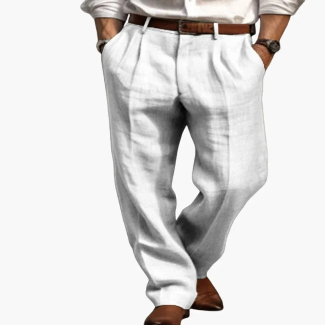 Men's Pants with Elastic Waistband and Drawstring