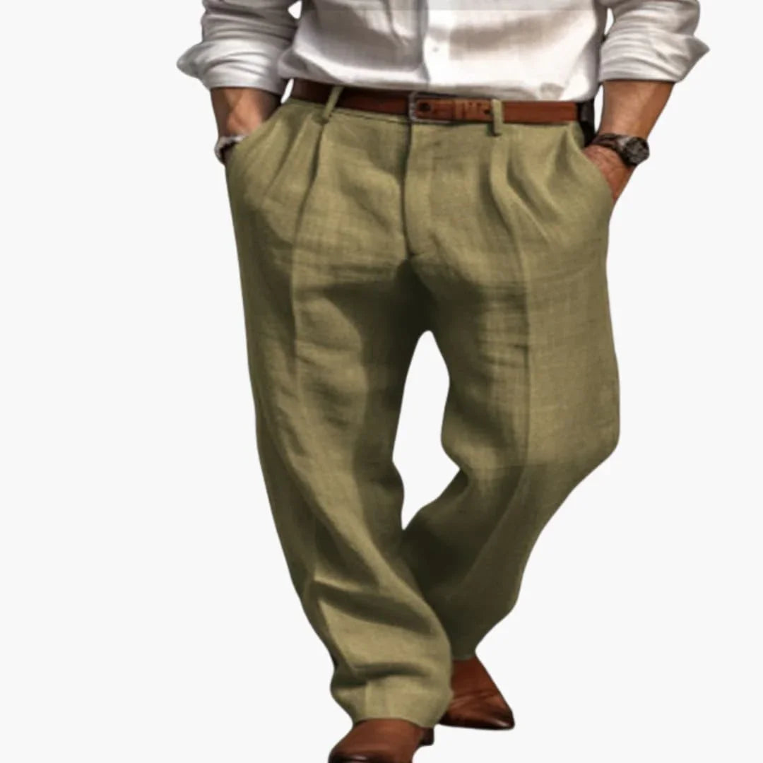 Men's Pants with Elastic Waistband and Drawstring