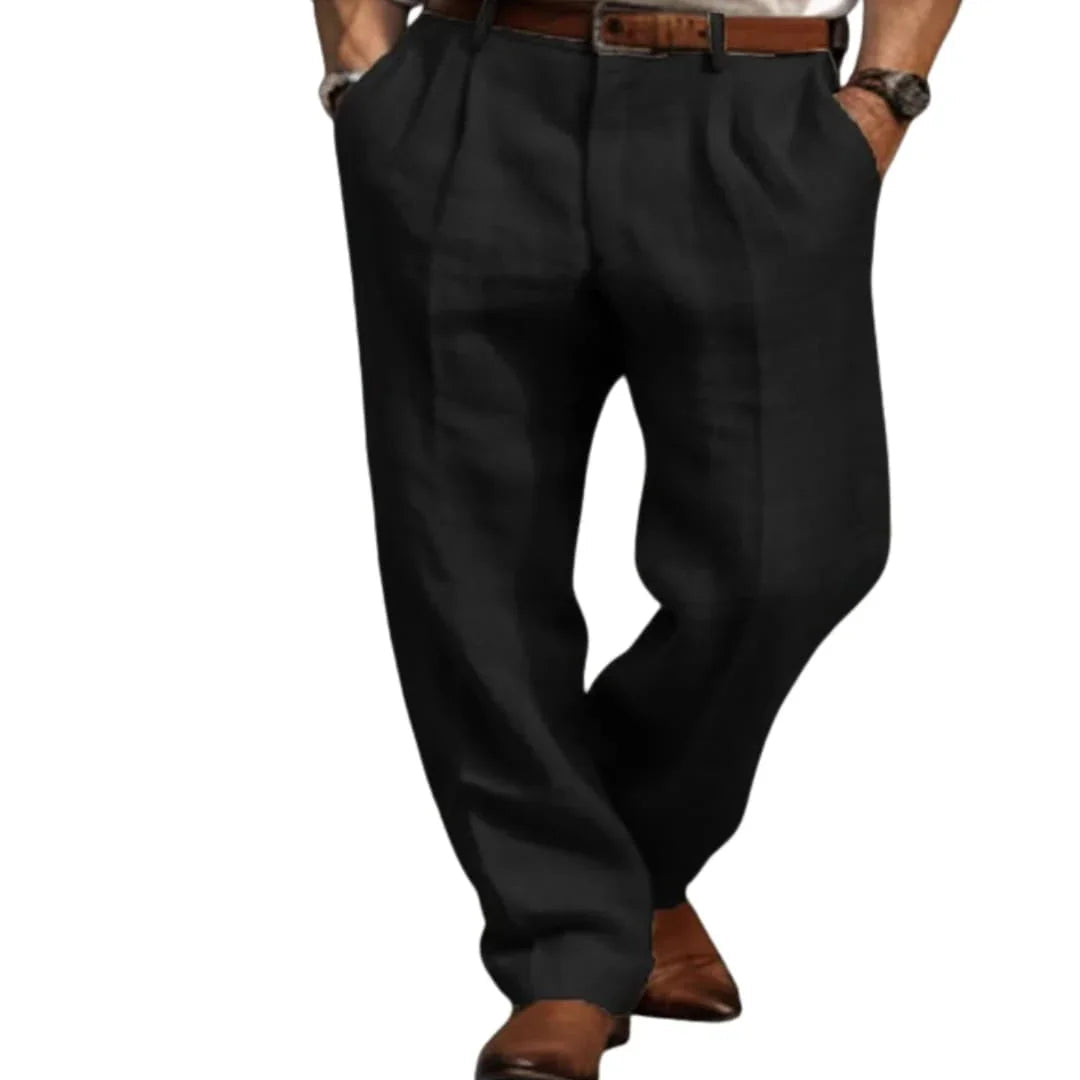 Men's Pants with Elastic Waistband and Drawstring
