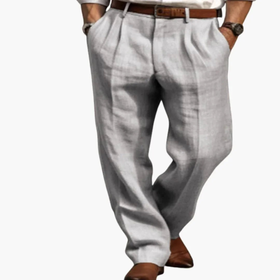 Men's Pants with Elastic Waistband and Drawstring
