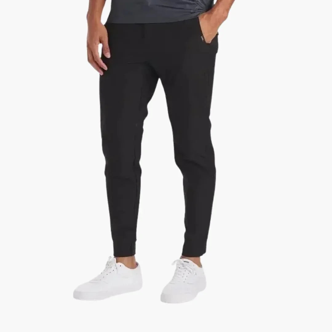 Men's Pants with Elastic Waistband and Adjustable Drawstring