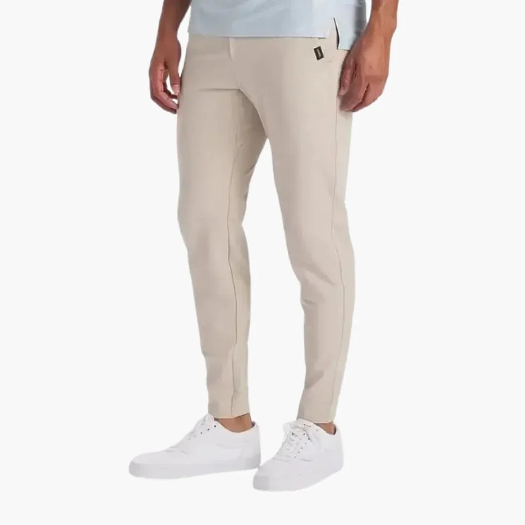 Men's Pants with Elastic Waistband and Adjustable Drawstring