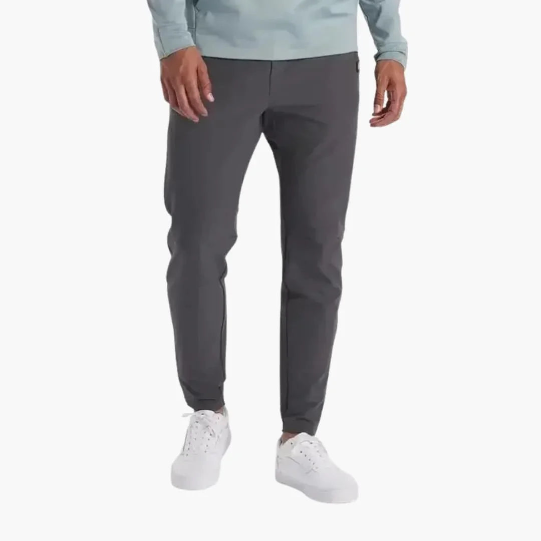 Men's Pants with Elastic Waistband and Adjustable Drawstring
