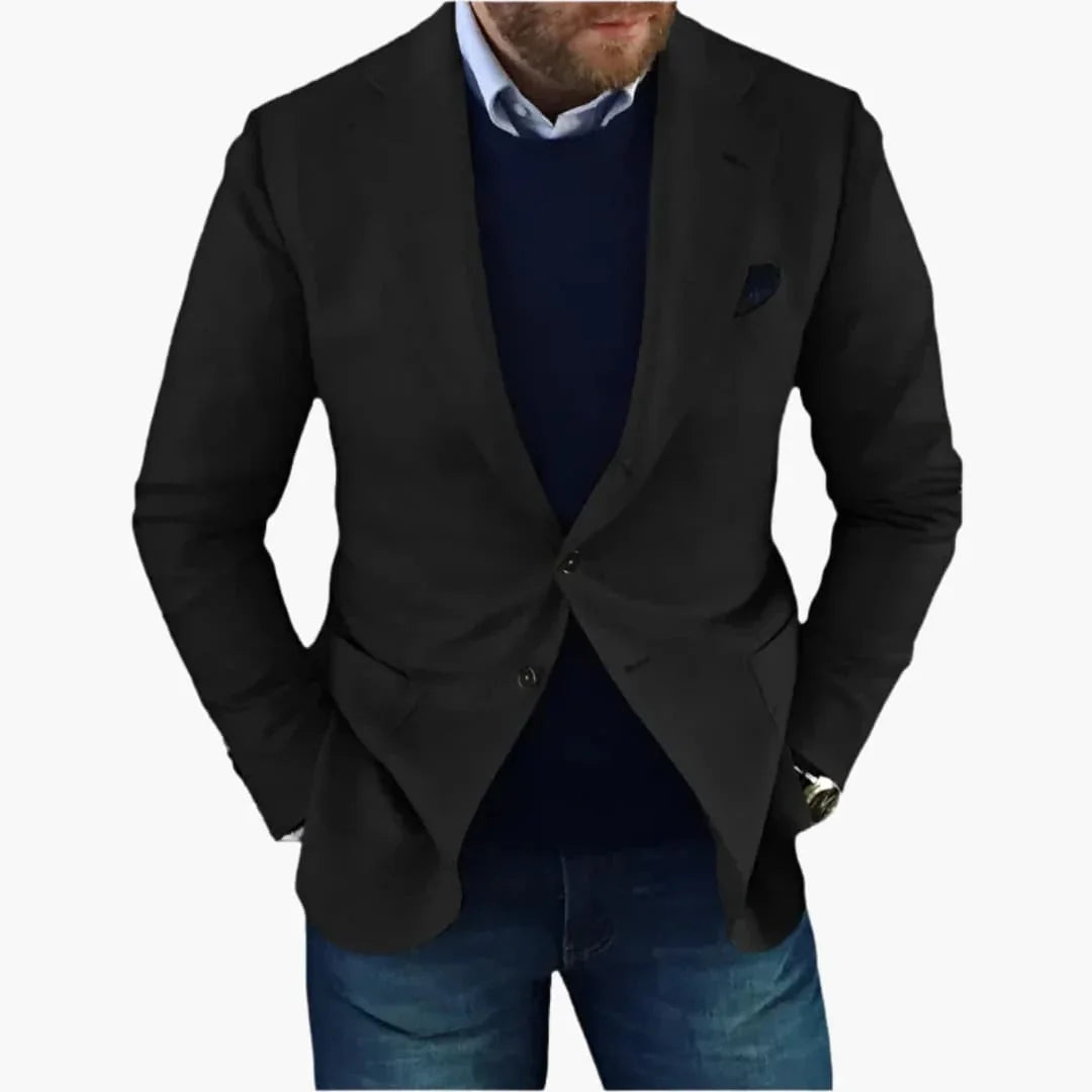 Men's Jacket with Lapel Collar