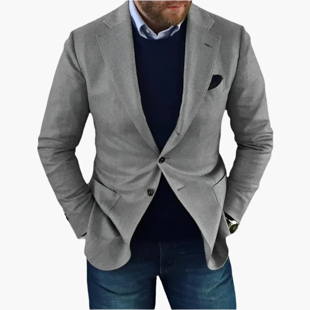 Men's Jacket with Lapel Collar