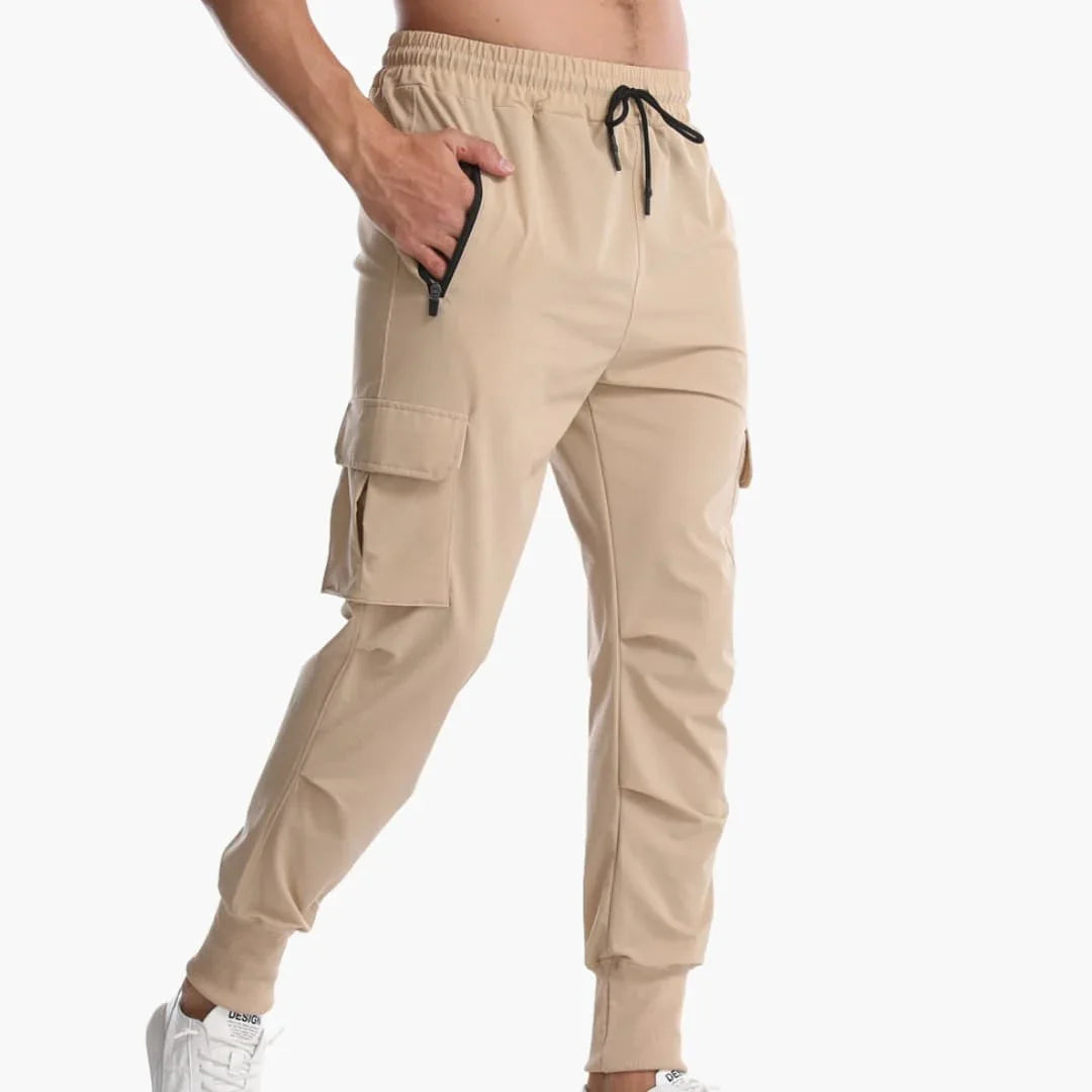 Men's Jogging Pants with Elastic Waistband and Side Pockets