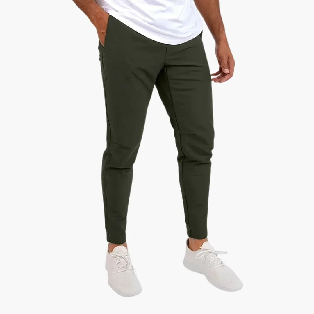 Men's Jogging Pants with Elastic Waistband and Slim Fit