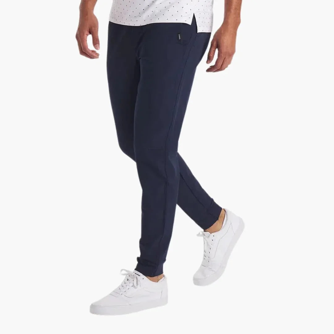 Men's Jogging Pants with Elastic Waistband and Slim Fit