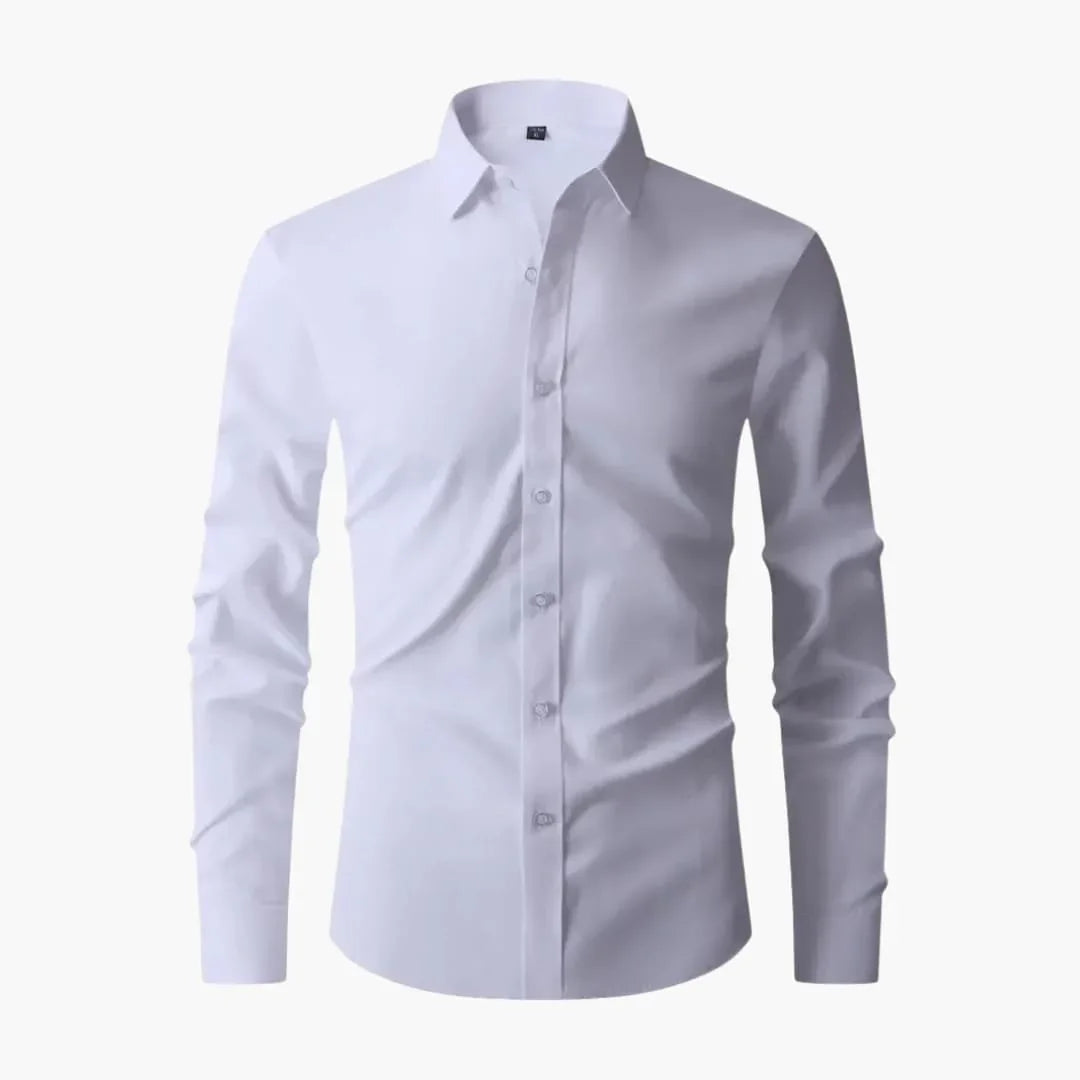 Bavane | Men's Long Sleeve Shirt with Collar and Button Placket