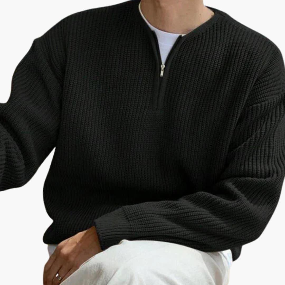 Bavane | Men's Oversized Half-Zip Sweater with Modern Knit