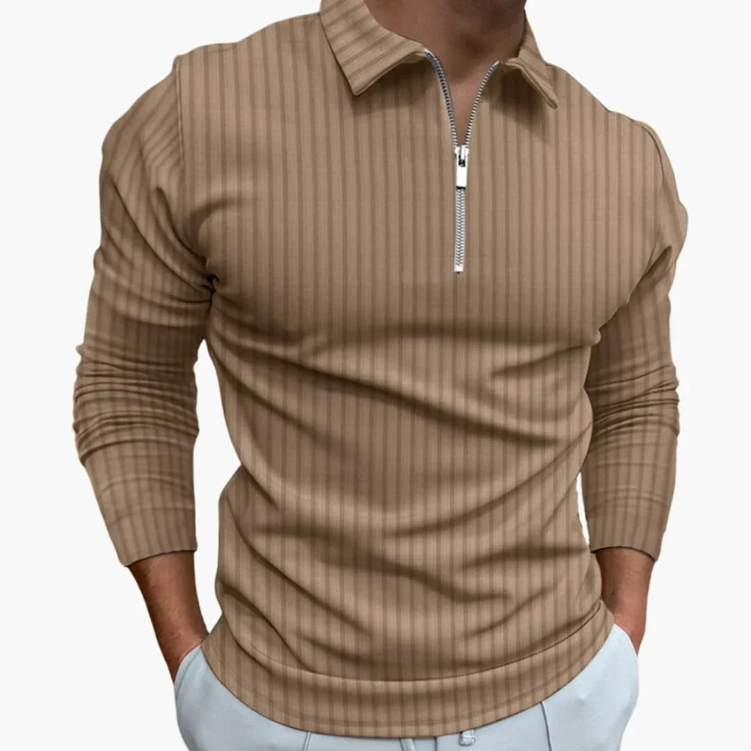 Bavane | Men's Ribbed Knit Sweater with Collar