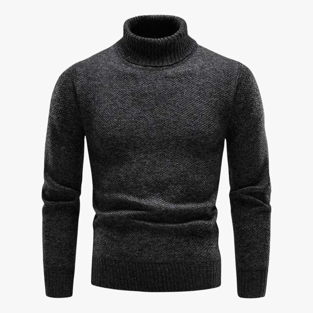 Bavane | Men's Turtleneck Sweater with Ribbed Cuffs