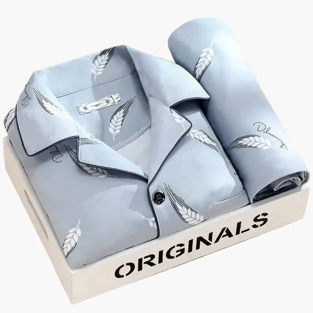 Men's Pajama Set with Shirt and Long Pants