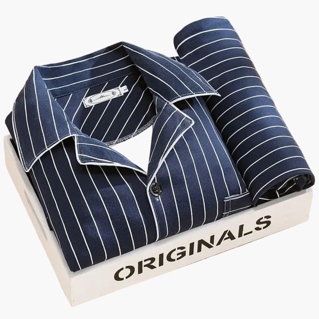 Men's Pajama Set with Shirt and Long Pants