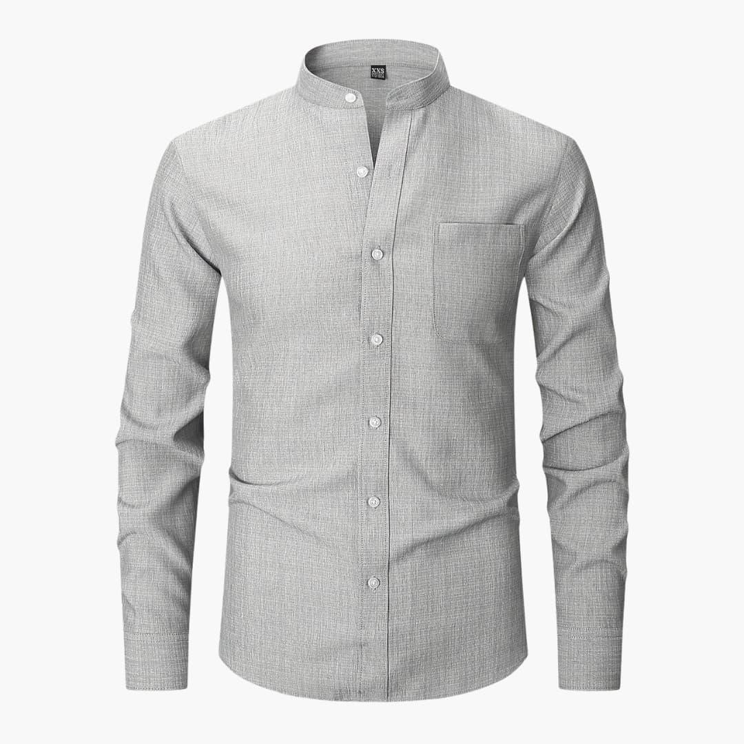Men's Shirt with Round Neck and Pocket