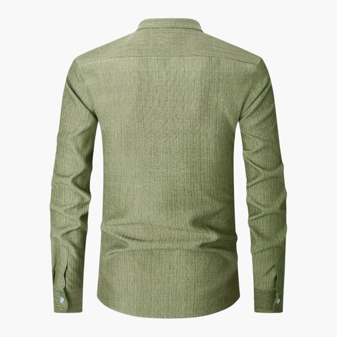 Men's Shirt with Round Neck and Pocket