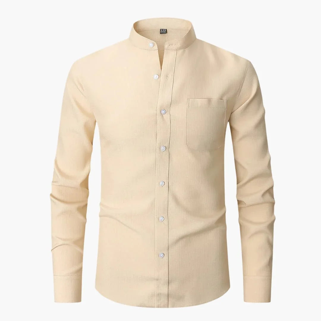 Men's Shirt with Round Neck and Pocket