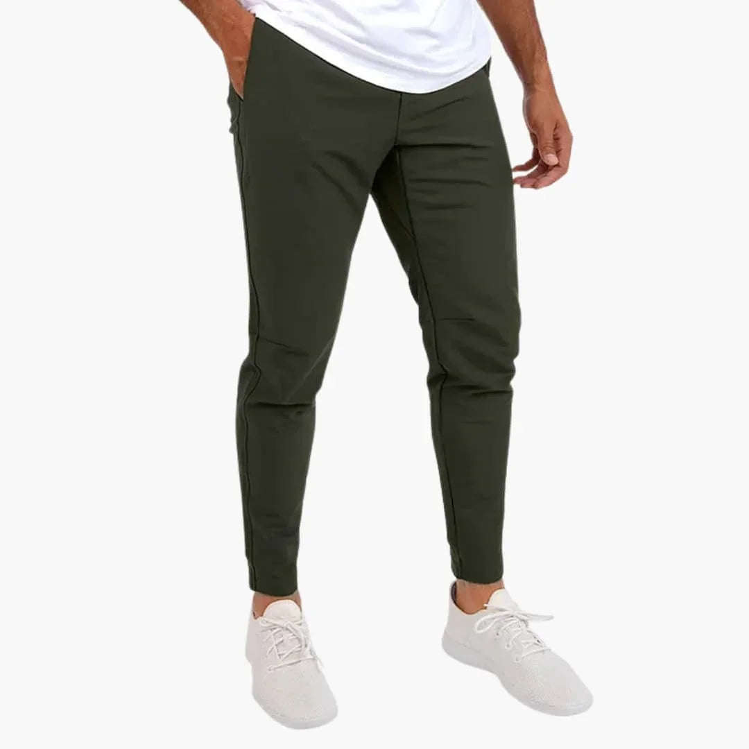 Men's Slim Fit Jogging Pants with Stretch Elastic Waistband