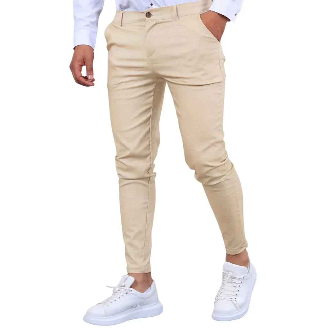 Bavane | Men's Slim Fit Pants with Zipper and Functional Pockets