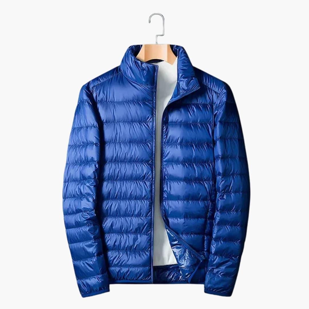 Men's Quilted Jacket with Stand-Up Collar