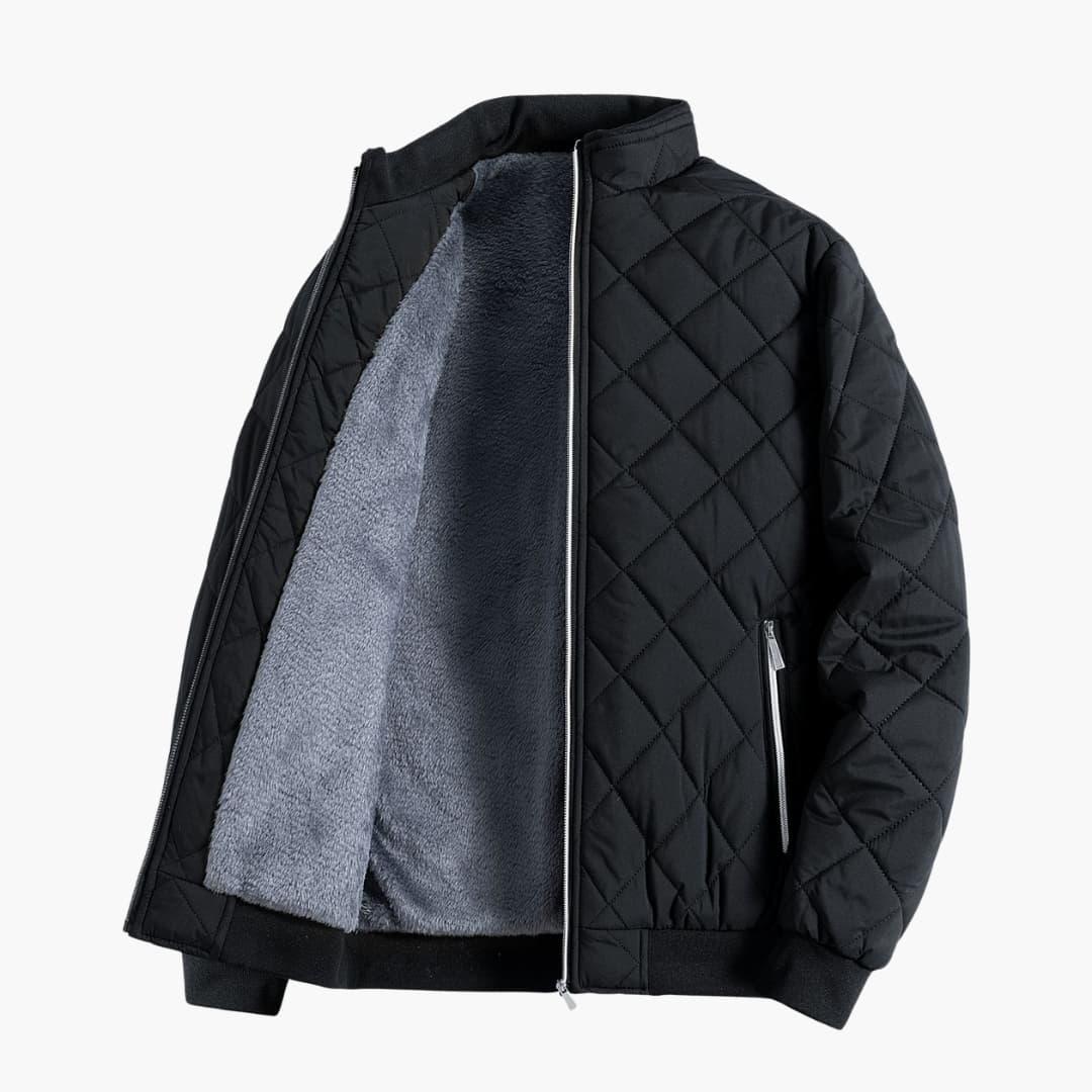 Bavane | Men's Quilted Jacket with Stand Collar and Zipper