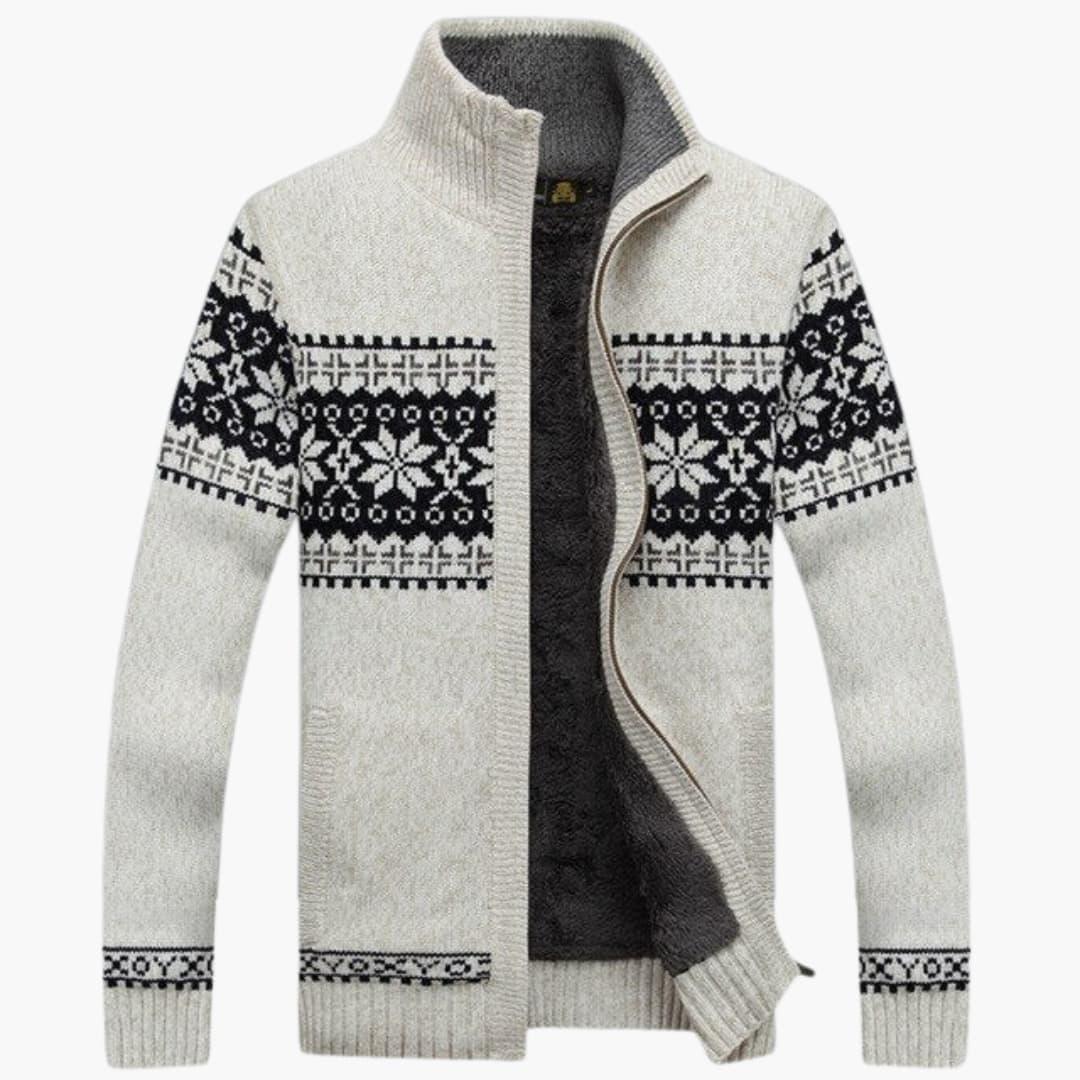 Men's Knit Cardigan with Zipper