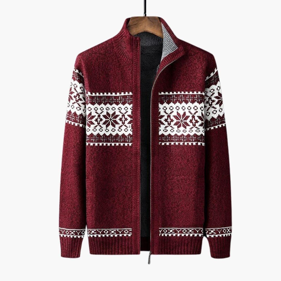 Men's Knit Cardigan with Zipper