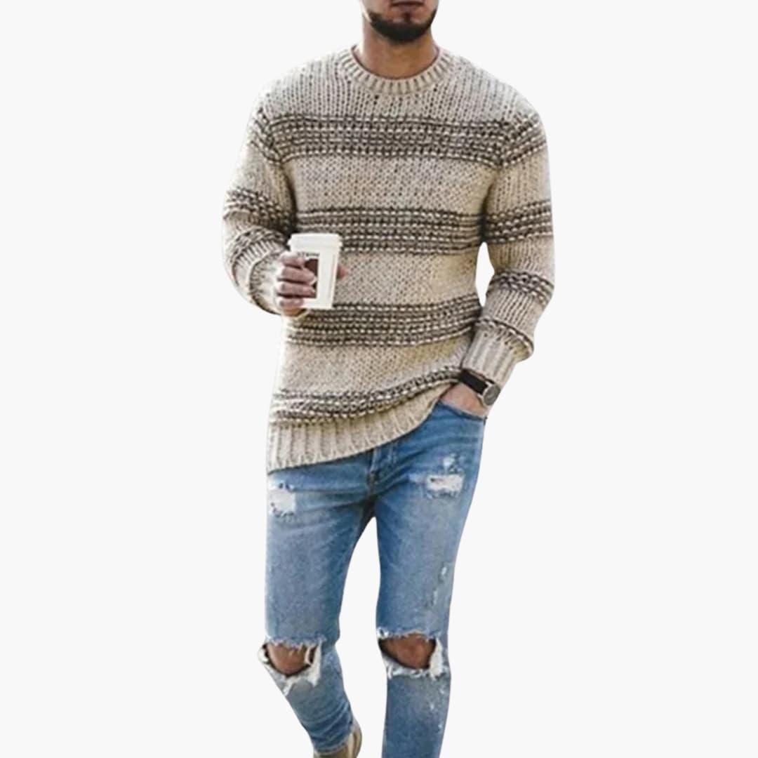 Bavane | Men's Knit Sweater Crew Neck with Long Sleeves