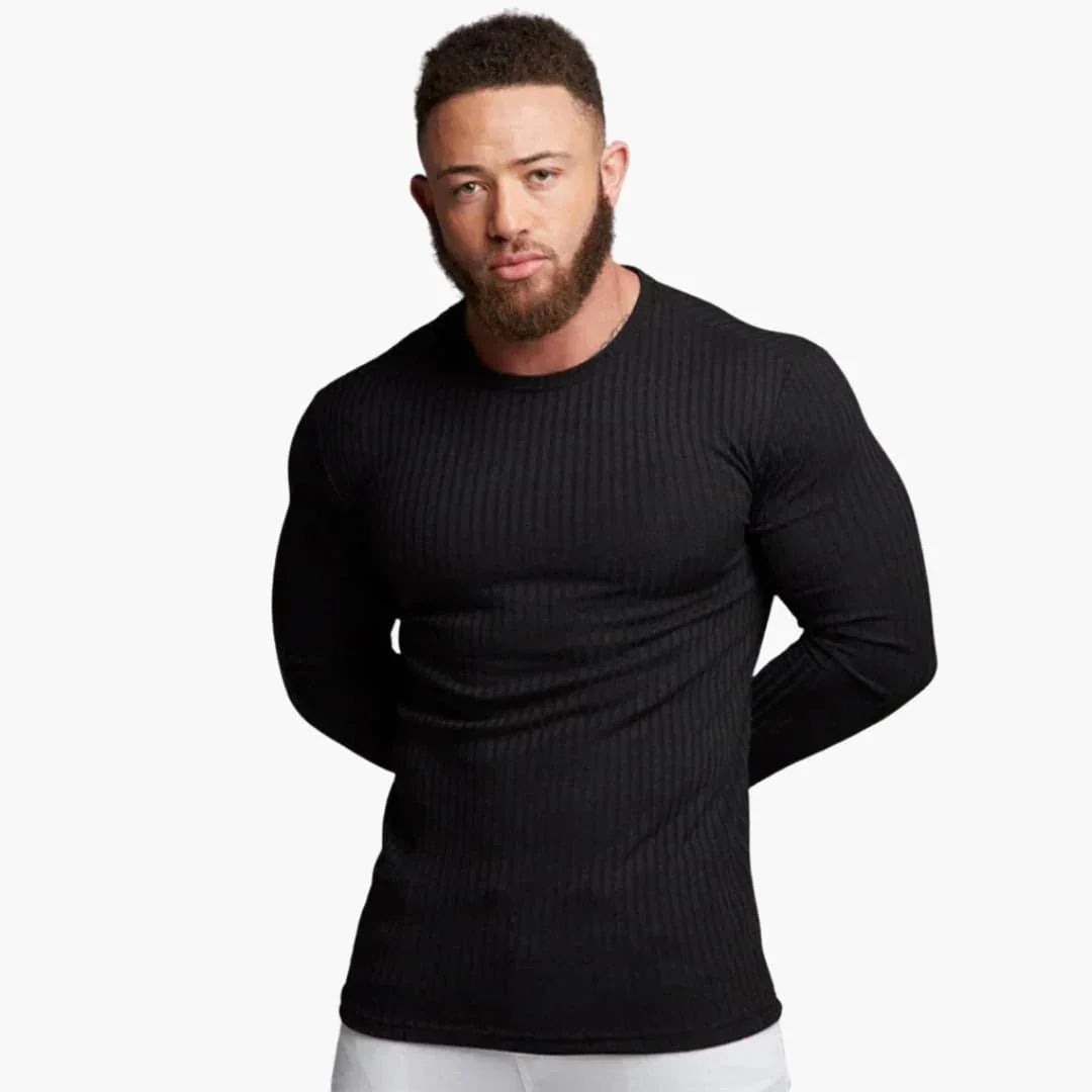 Bavane | Men's Knit Sweater with Ribbed Knit