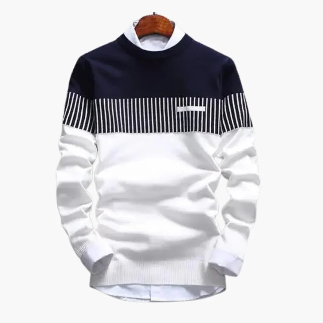 Bavane | Men's Knit Sweater with Stripes