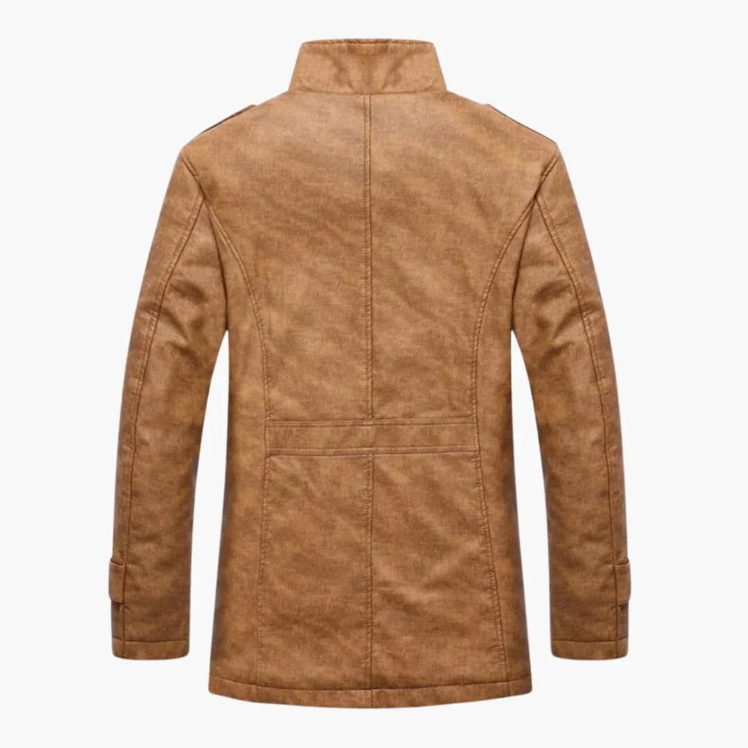 Men's Winter Jacket with Buttons and Side Pockets